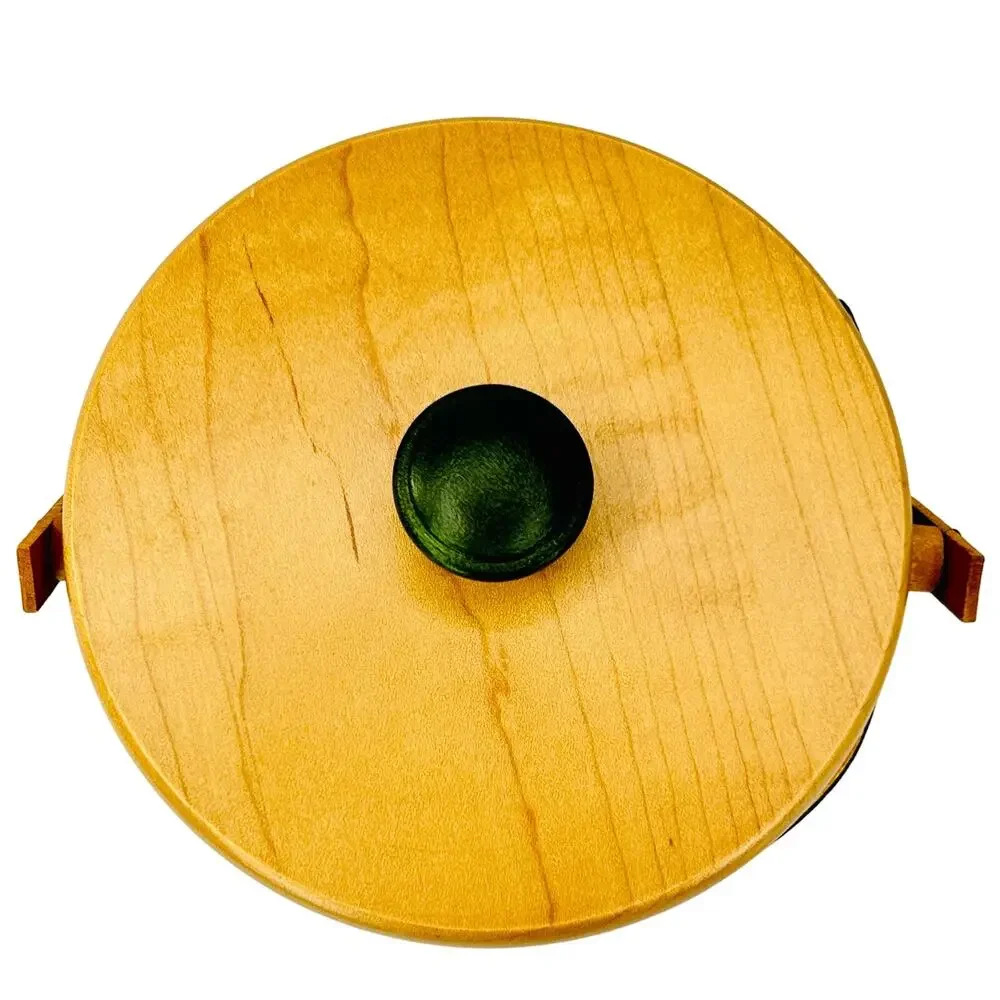 Longaberger PEPPERMINT STRIPE Tree Trimming Green Lid Liner Protector Tie-on Box